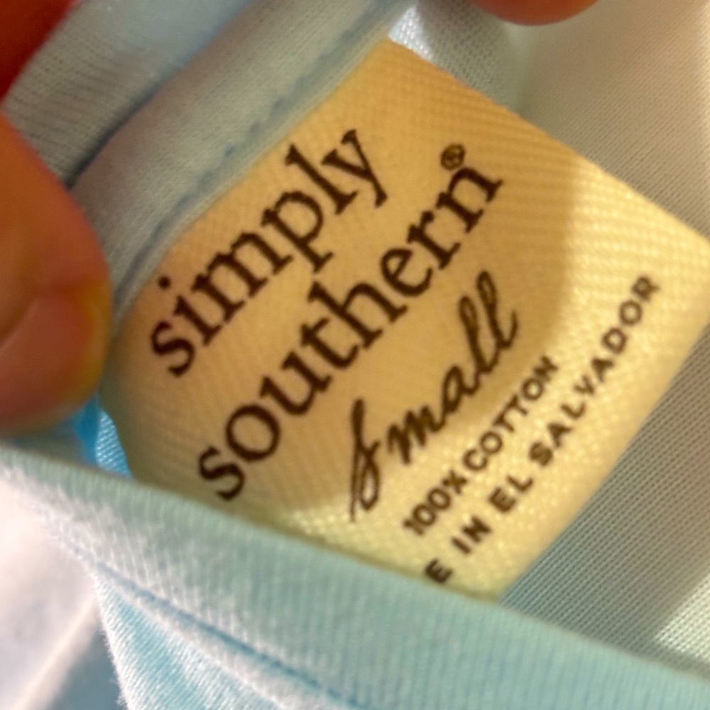 Simply Southern women’s baby blue tank top - Picture 4 of 5